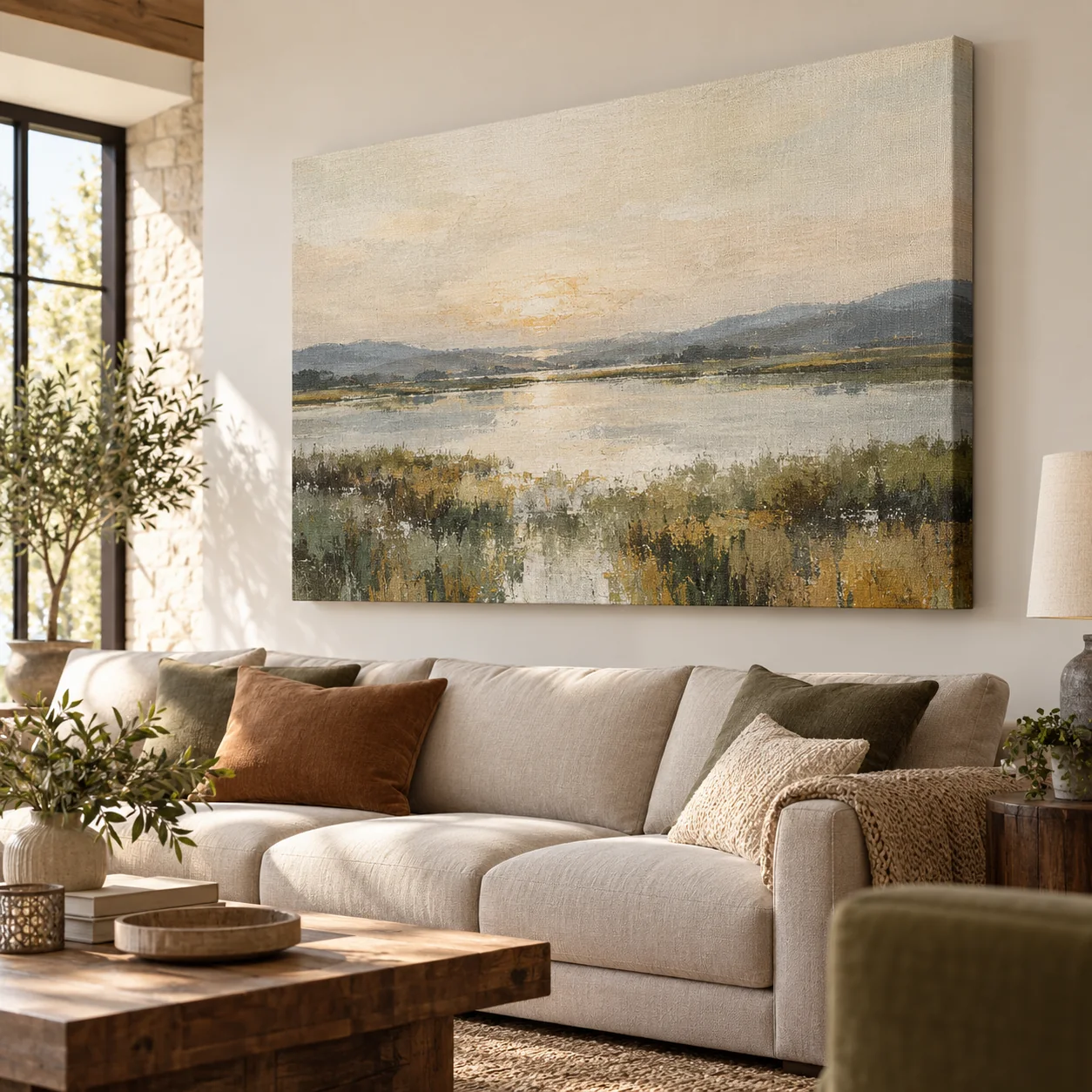 Foto auf Leinwand im Wohnraum — Gestaltungsbeispiel